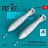 RESKIT RS48-0569 FAB-500 M-62 bombs (2 pcs) (Su-17, Su-22, Su-24, Su-25, Su-30) (3D Printed) (1/48)